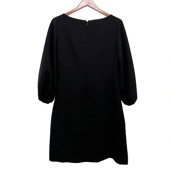 Eliza J Balloon Sleeve Shift Dress Boatneck Black Bussiness Casual Preppy Size 0 - Picture 3 of 9